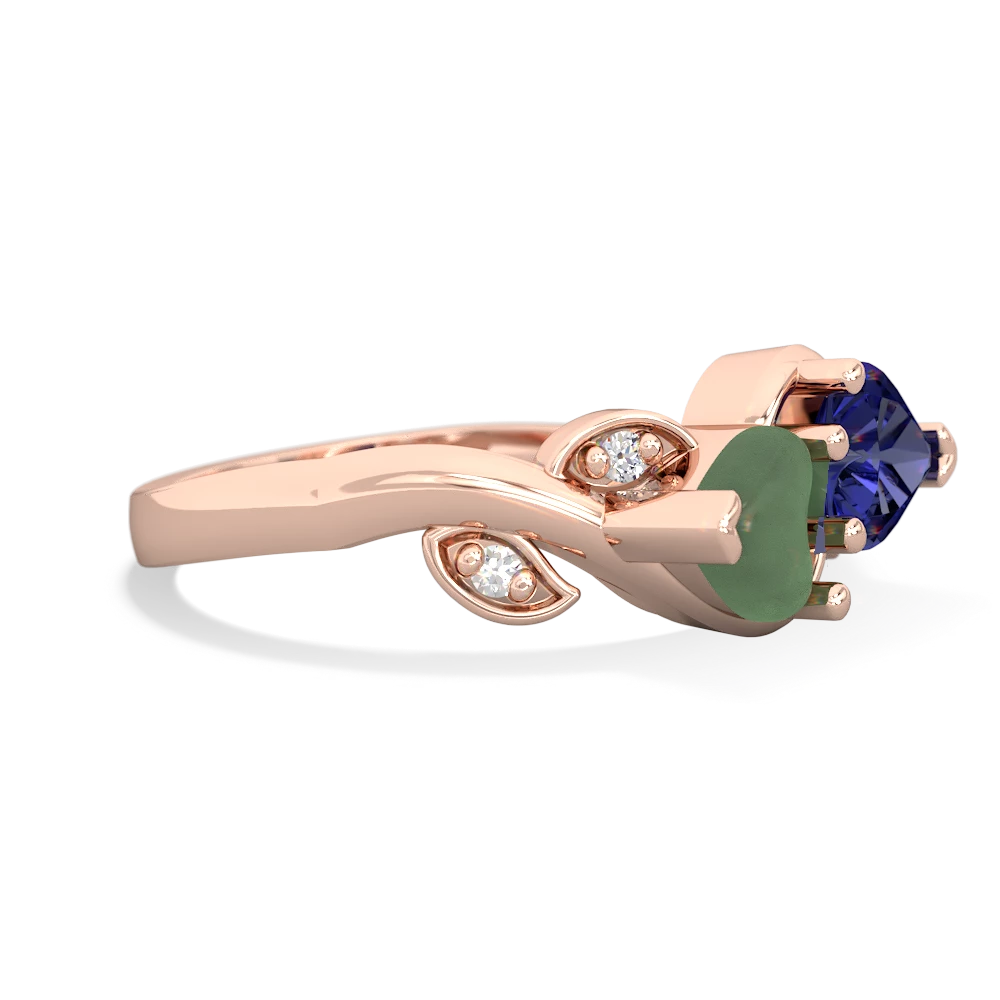 Jade Floral Elegance 14K Rose Gold ring R5790