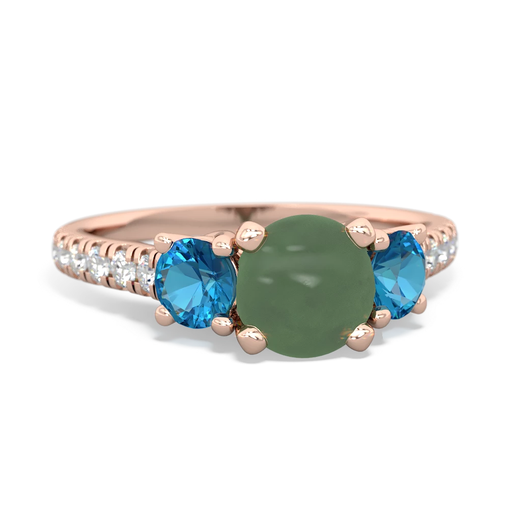 Jade Pave Trellis 14K Rose Gold ring R5500