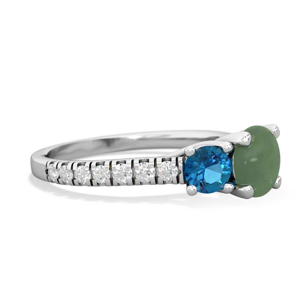 Jade Pave Trellis 14K White Gold ring R5500