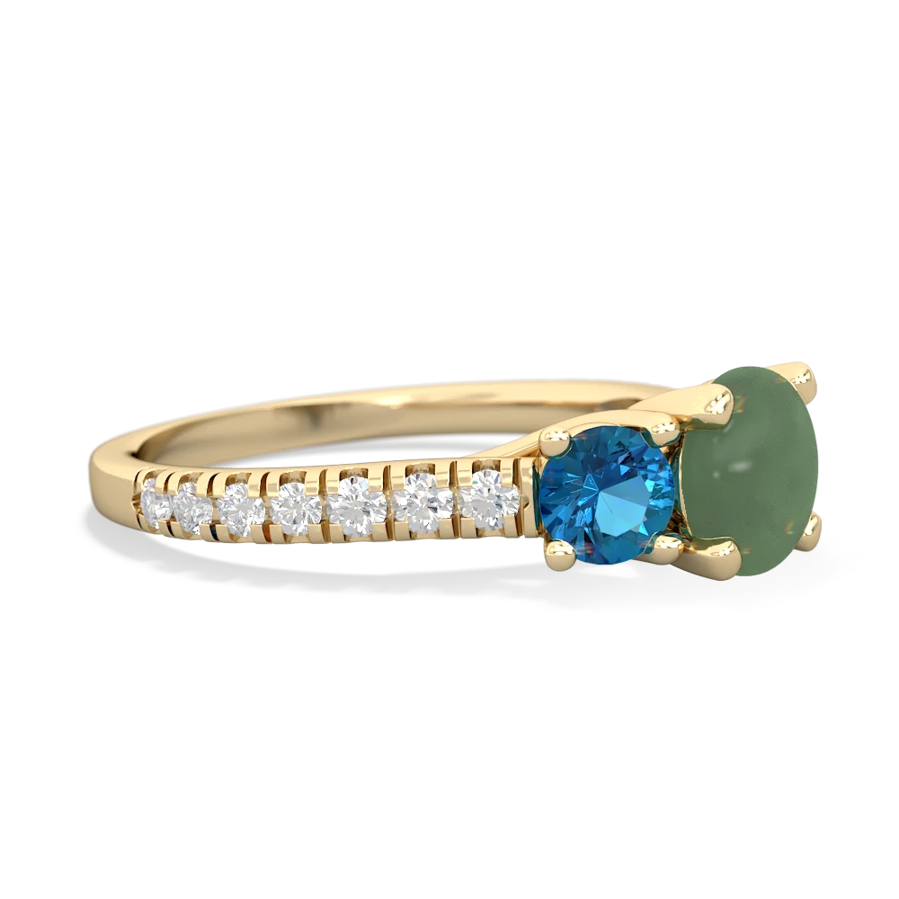 Jade Pave Trellis 14K Yellow Gold ring R5500