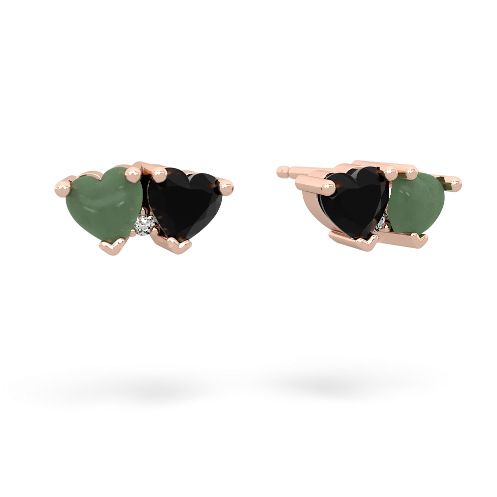 Jade Sweethearts 14K Rose Gold earrings E5260