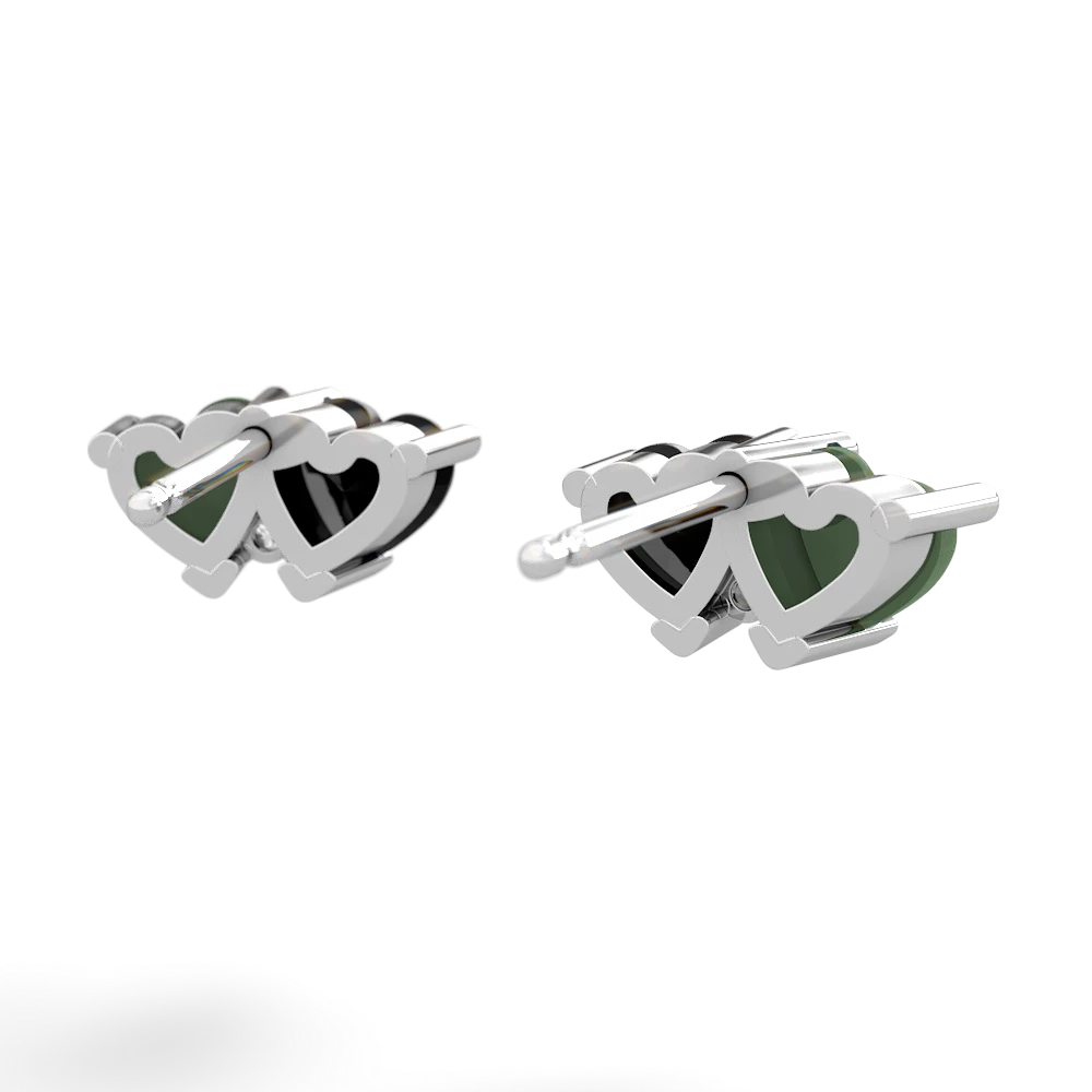 Jade Sweethearts 14K White Gold earrings E5260