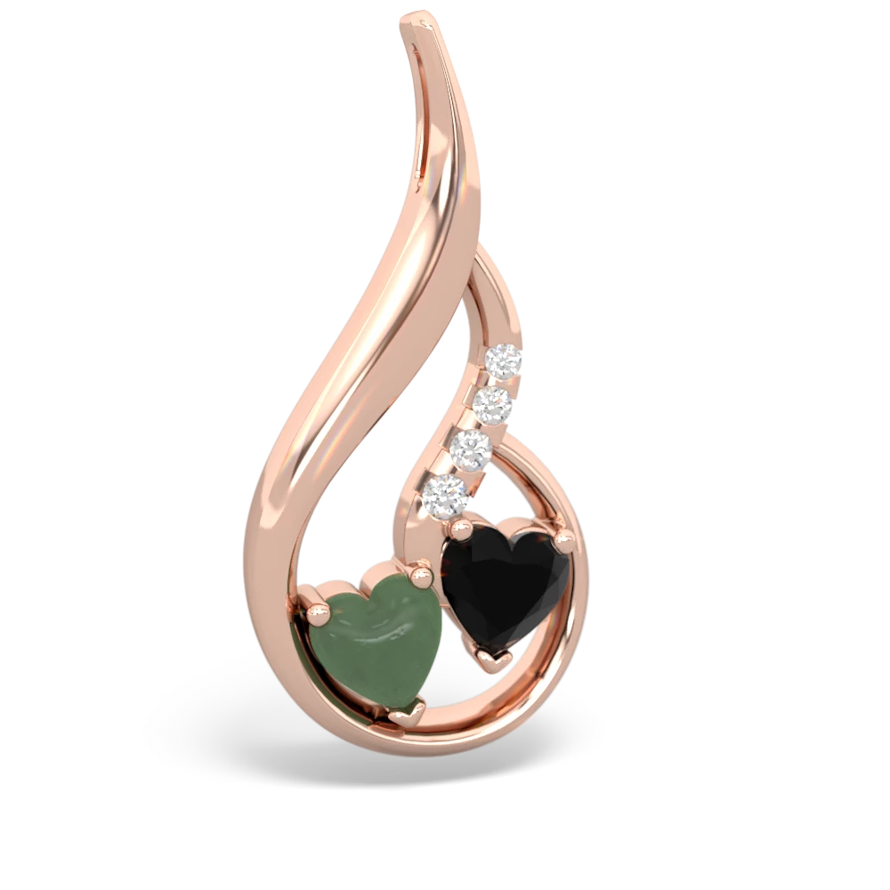 Jade Keepsake Curves 14K Rose Gold pendant P5450