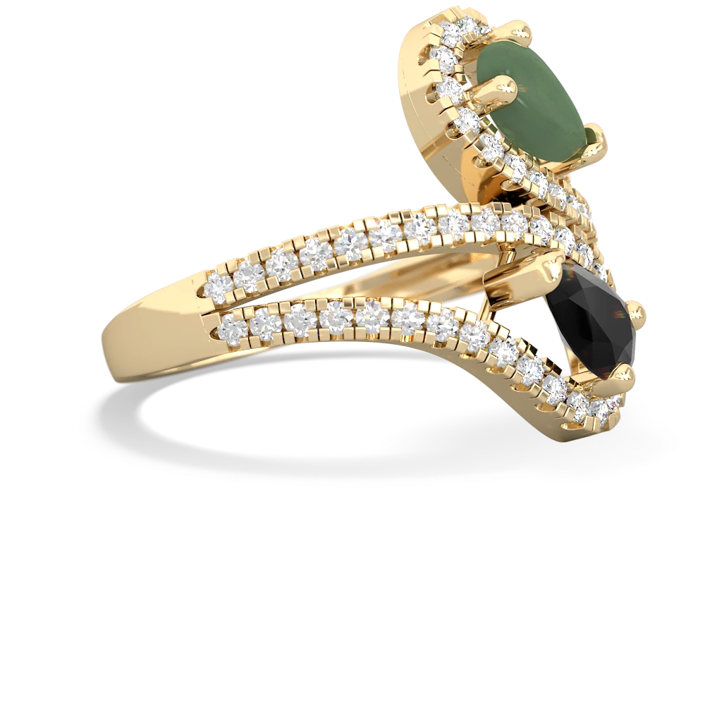 Jade Diamond Dazzler 14K Yellow Gold ring R3000