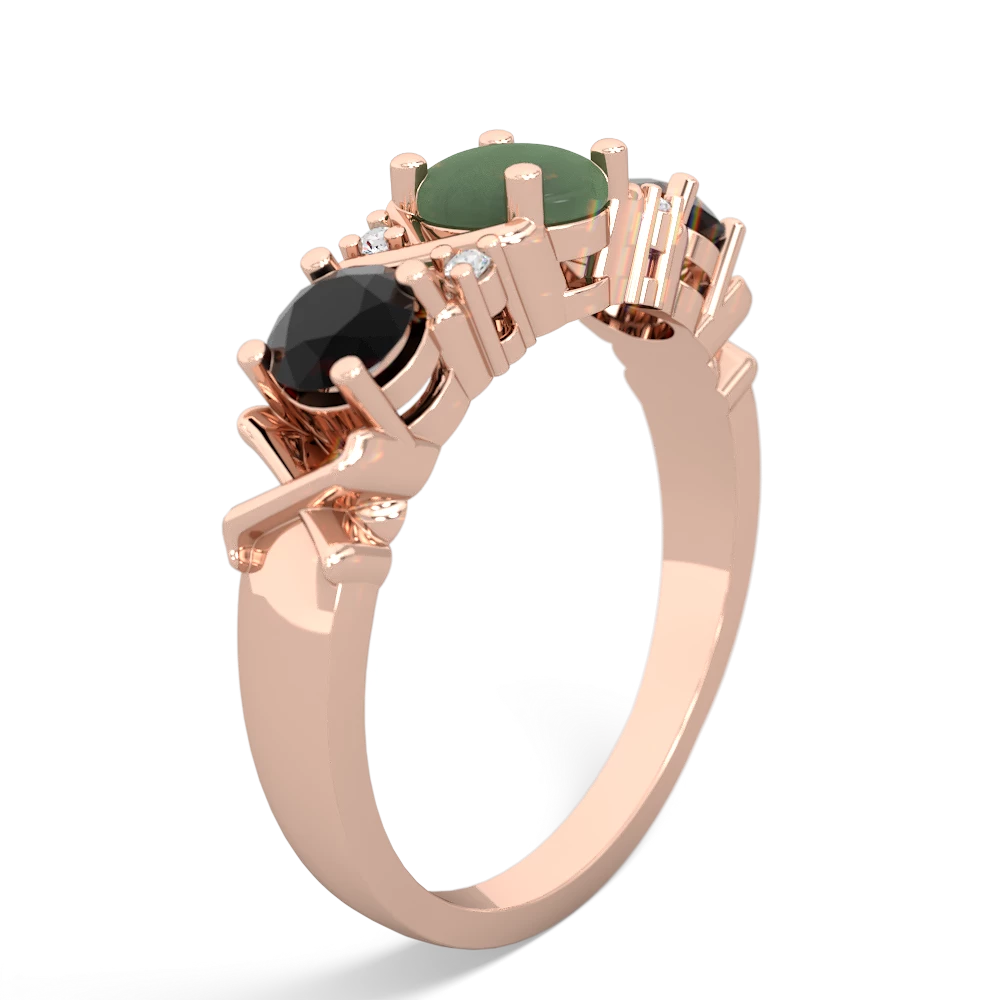 Jade Hugs And Kisses 14K Rose Gold ring R5016