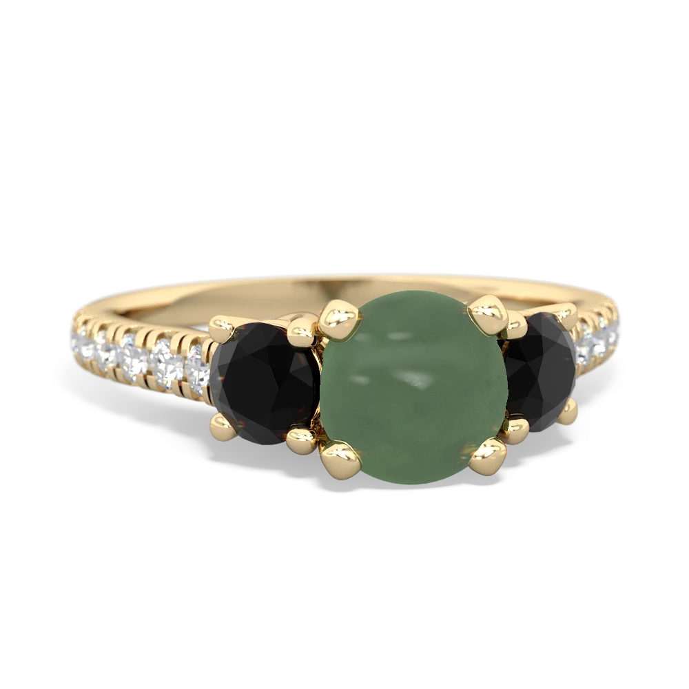 Jade Pave Trellis 14K Yellow Gold ring R5500