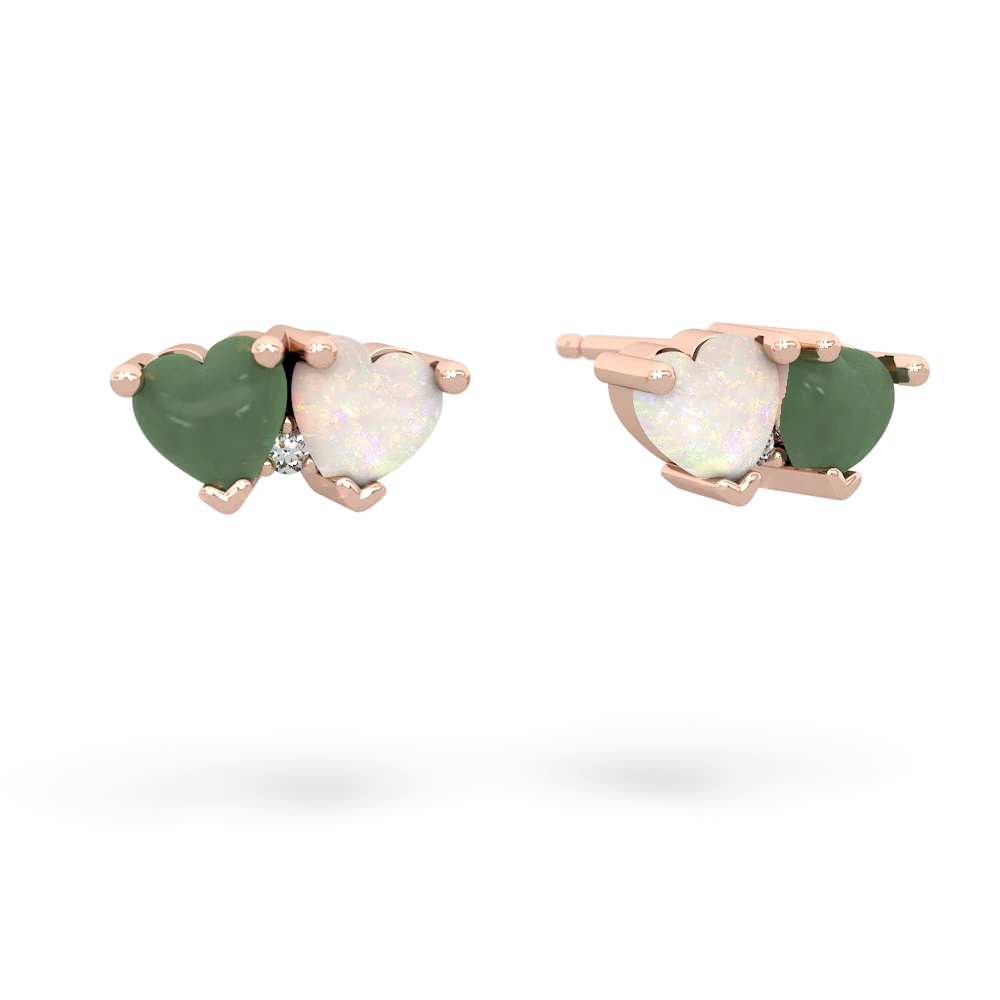 Jade Sweethearts 14K Rose Gold earrings E5260