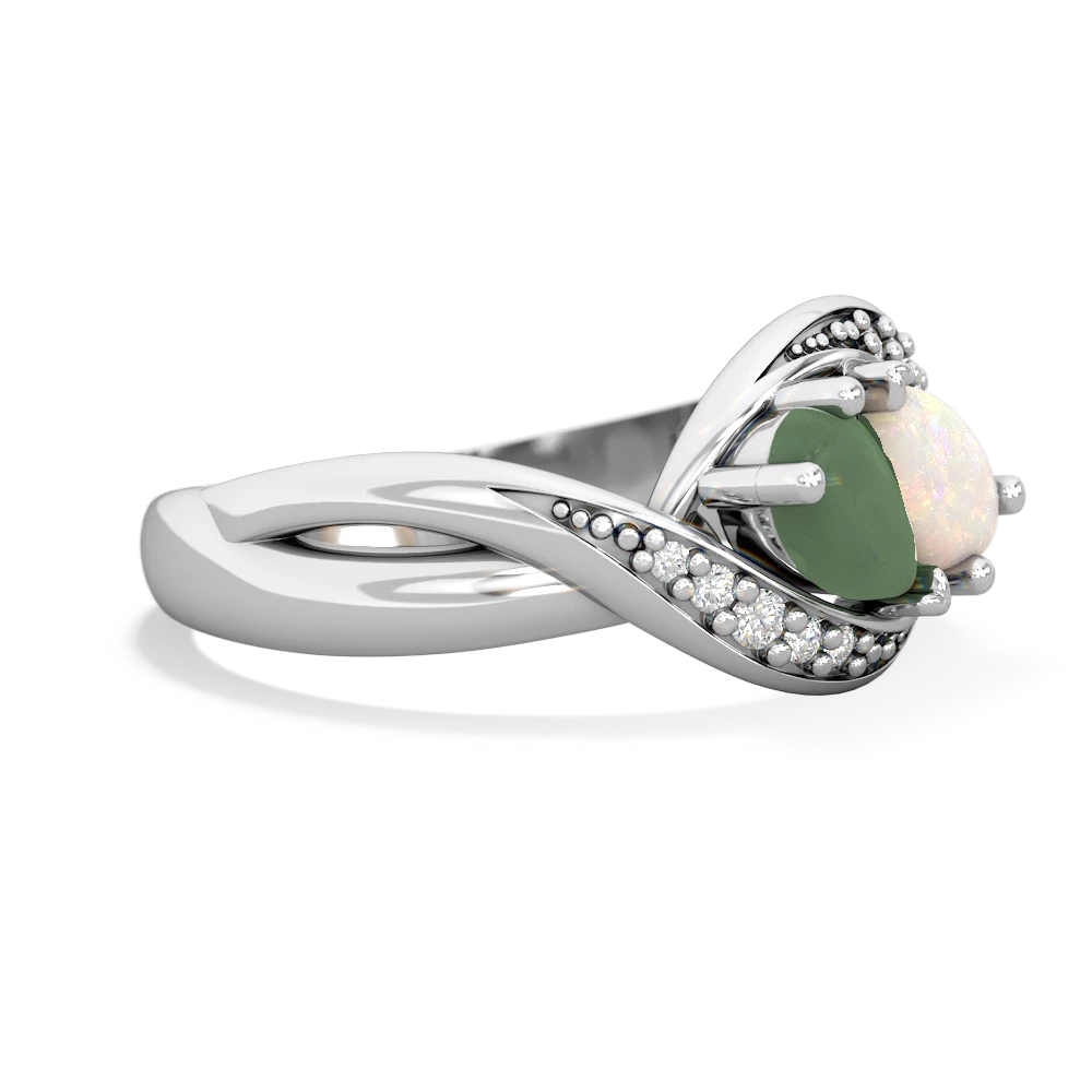 Jade Summer Winds 14K White Gold ring R5342