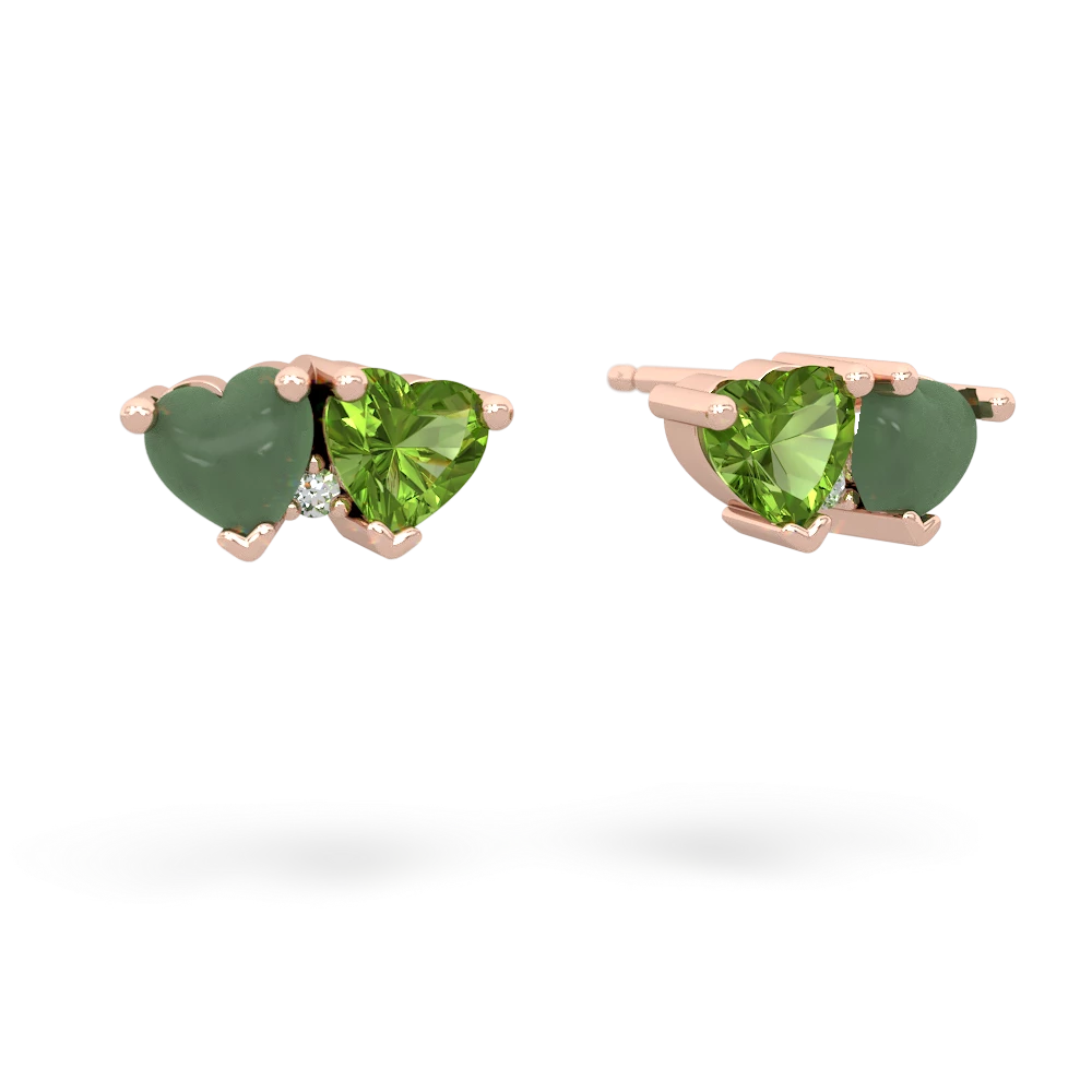 Jade Sweethearts 14K Rose Gold earrings E5260