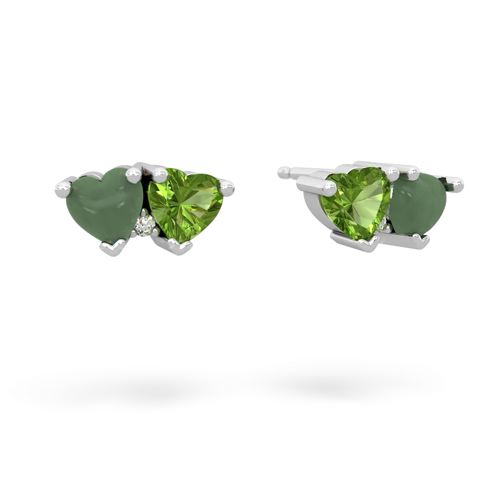 Jade Sweethearts 14K White Gold earrings E5260