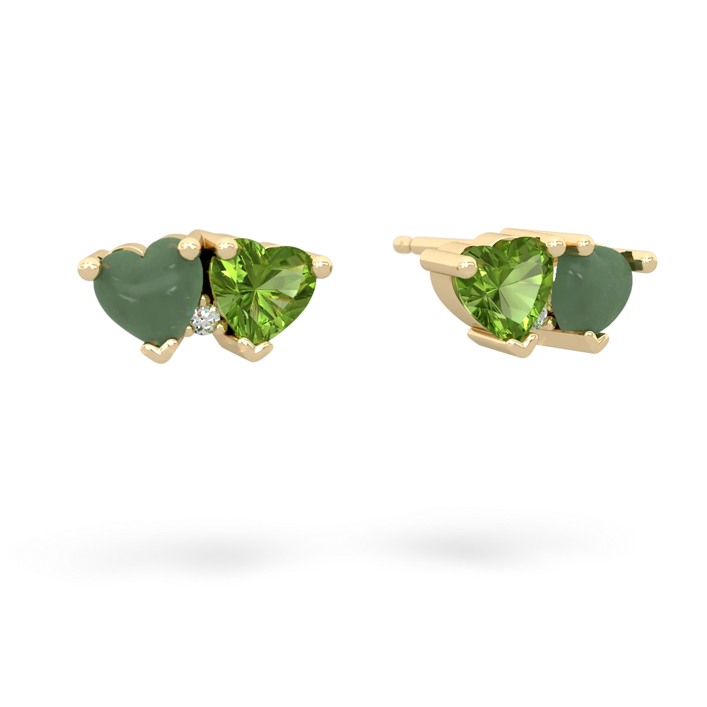 Jade Sweethearts 14K Yellow Gold earrings E5260