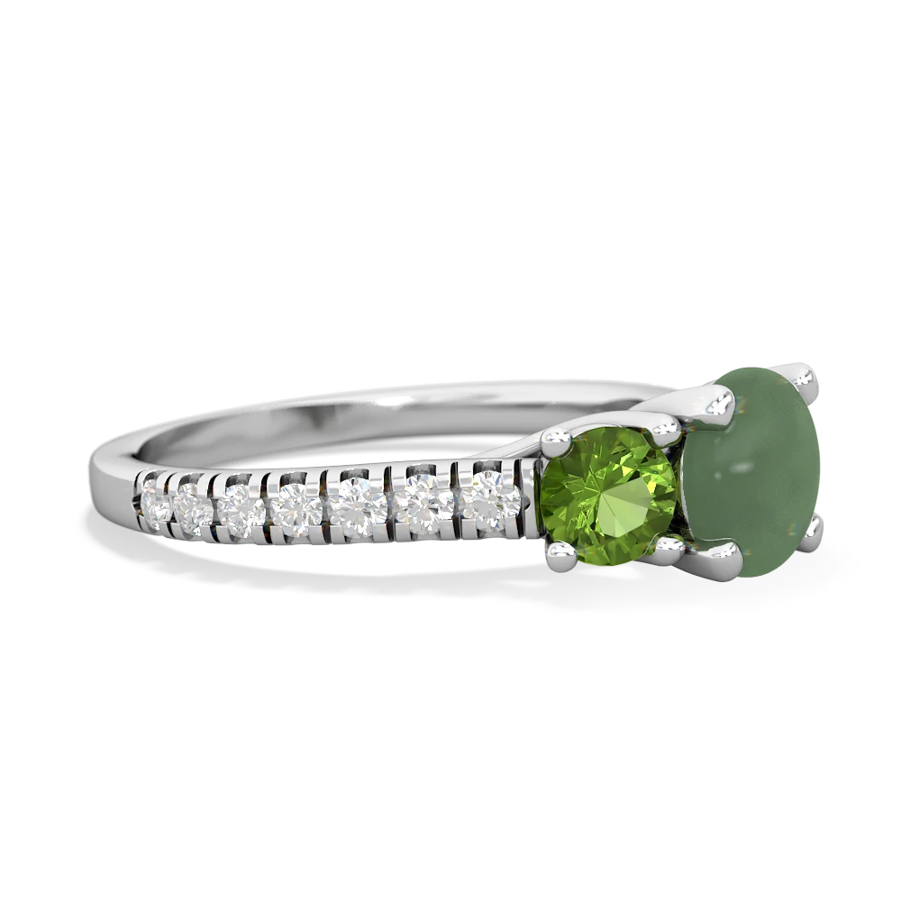 Jade Pave Trellis 14K White Gold ring R5500