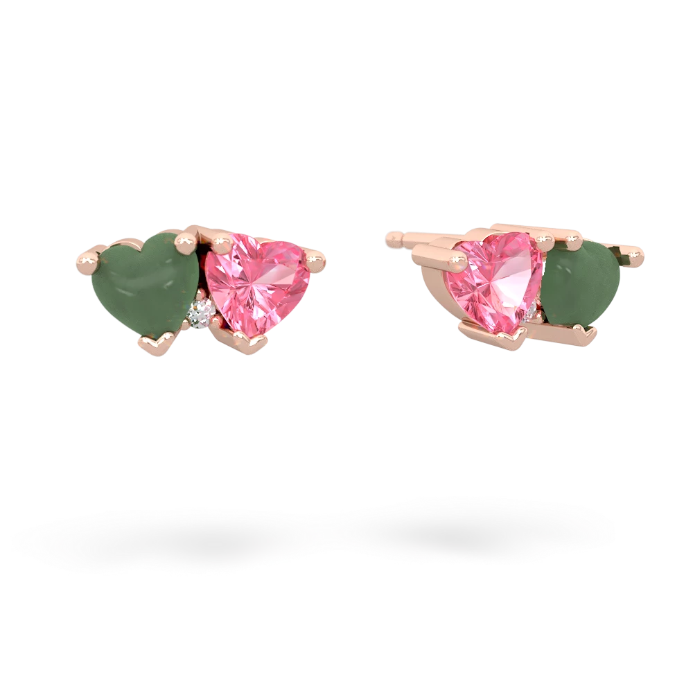 Jade Sweethearts 14K Rose Gold earrings E5260