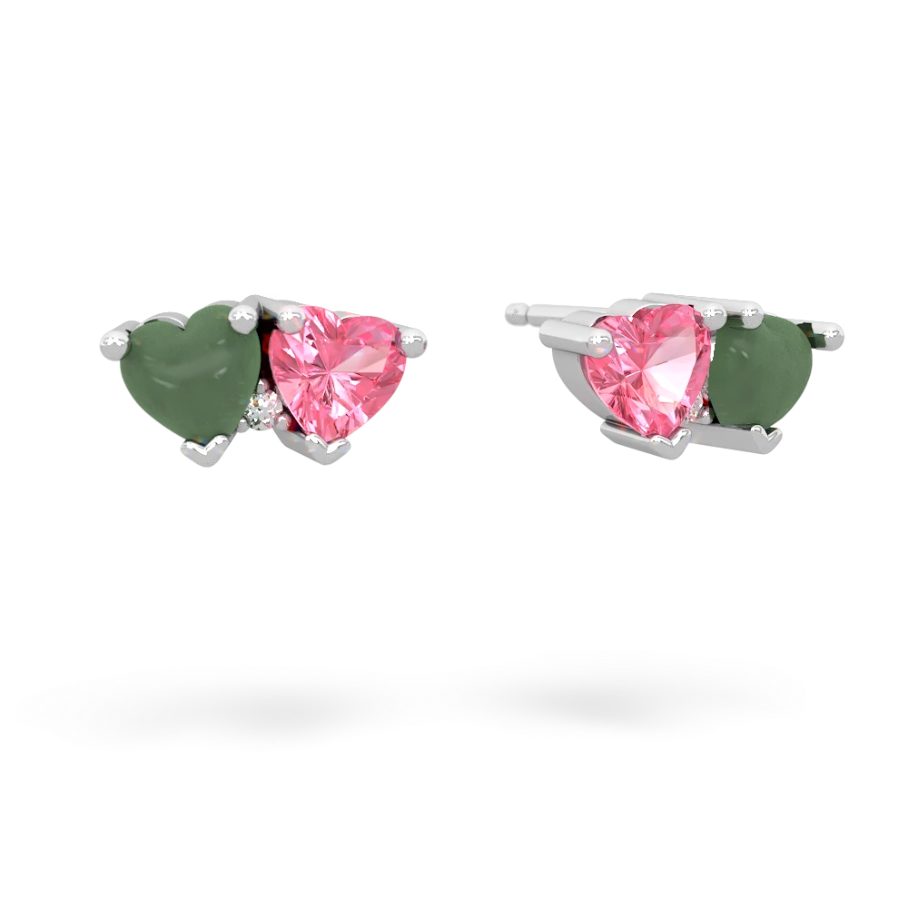 Jade Sweethearts 14K White Gold earrings E5260