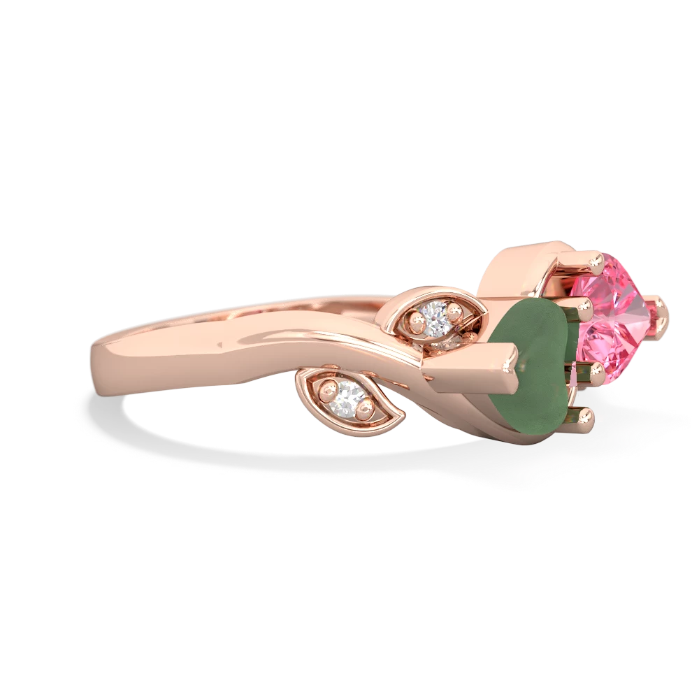 Jade Floral Elegance 14K Rose Gold ring R5790