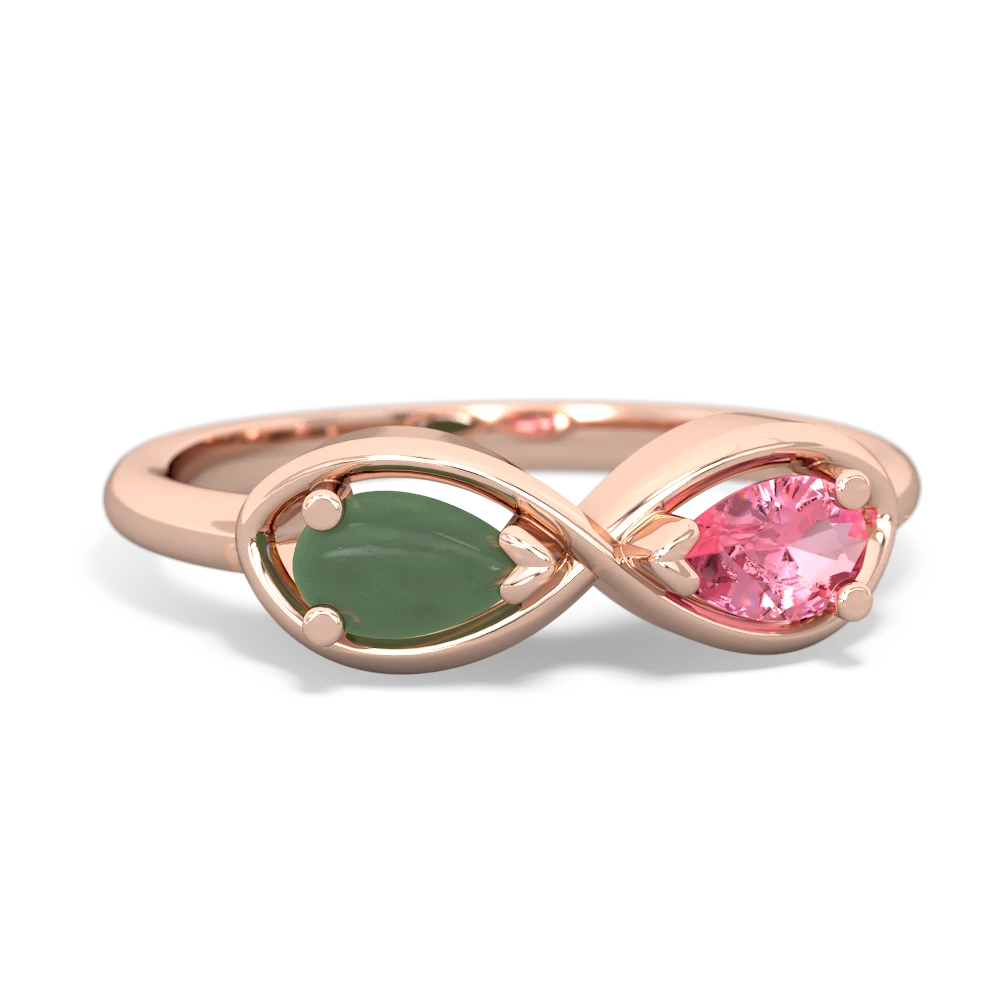 Jade Infinity 14K Rose Gold ring R5050