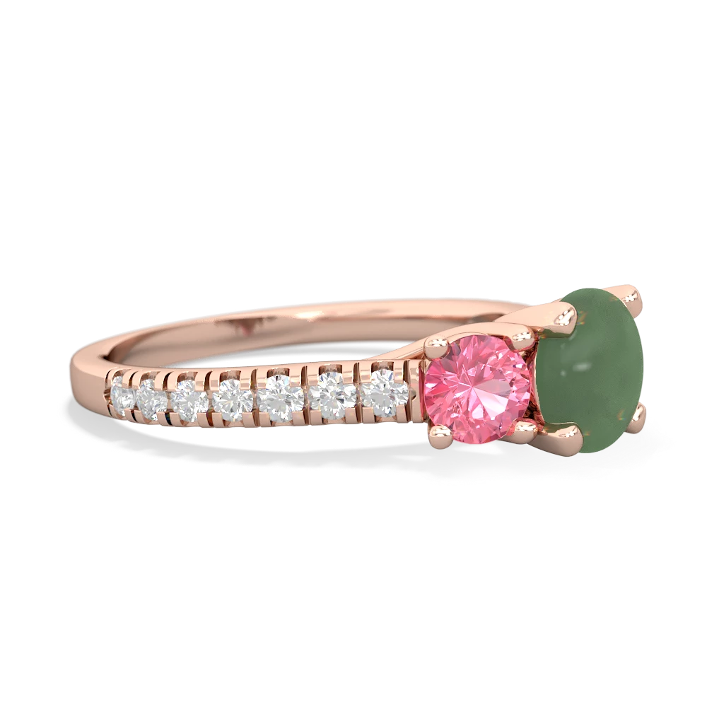 Jade Pave Trellis 14K Rose Gold ring R5500