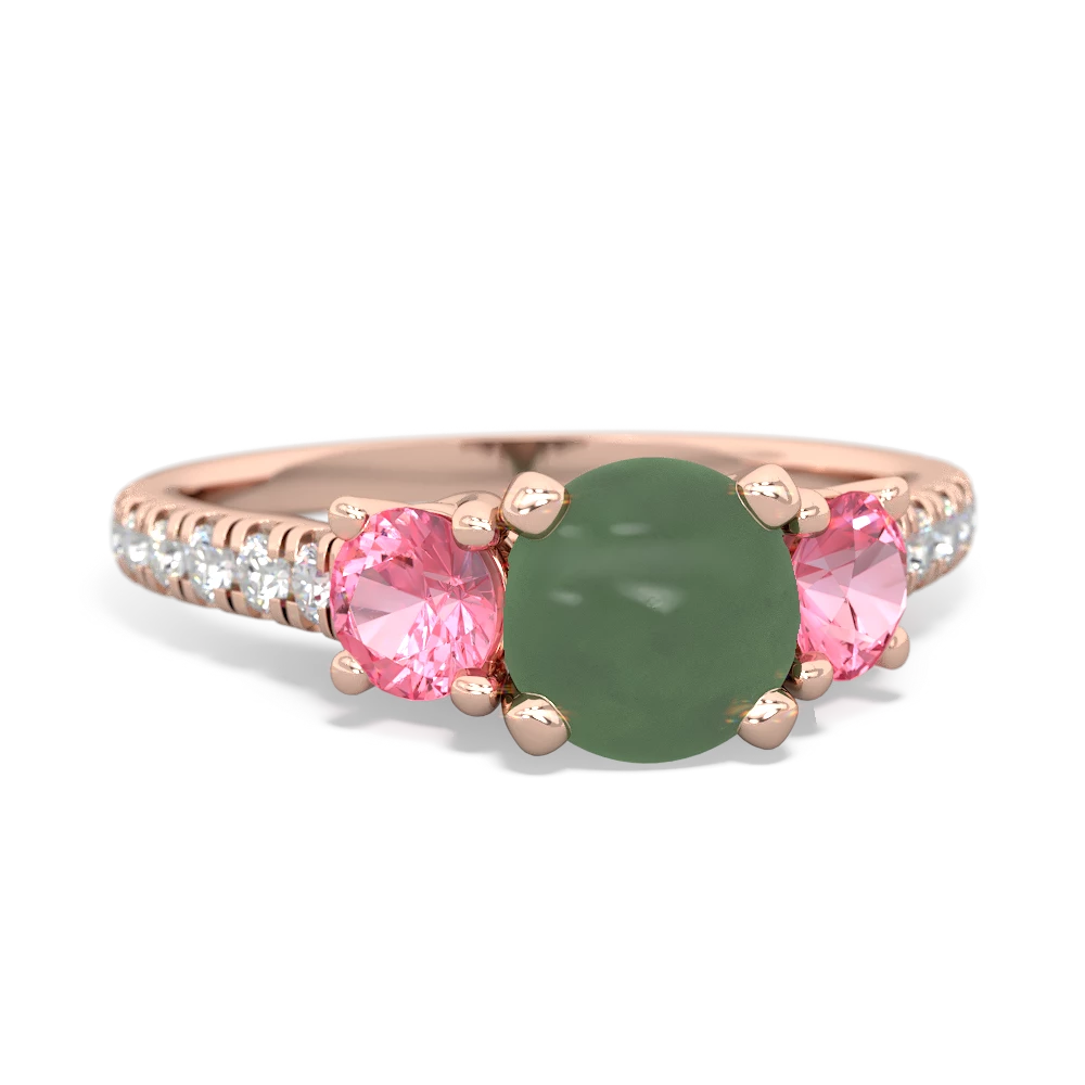 Jade Pave Trellis 14K Rose Gold ring R5500