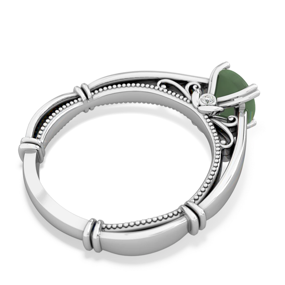 Jade Renaissance 14K White Gold ring R27806RD