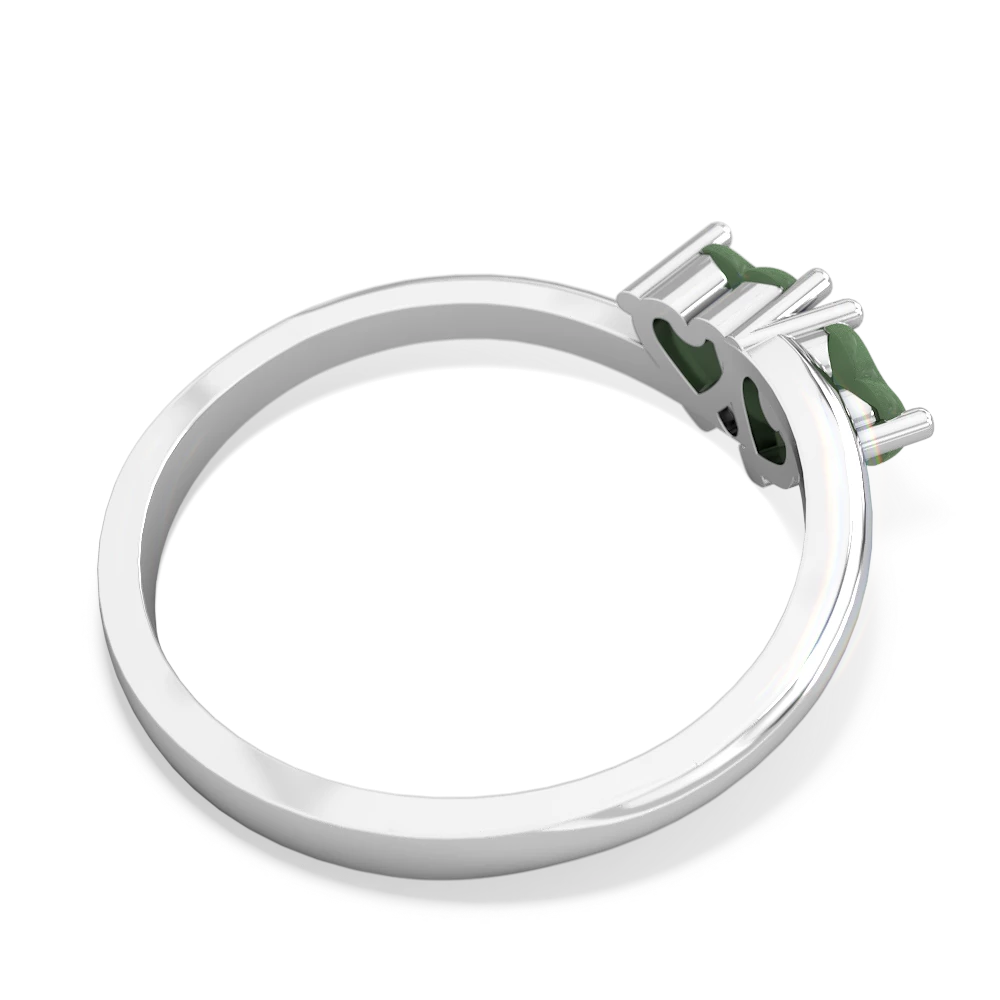 Jade Sweethearts 14K White Gold ring R5260