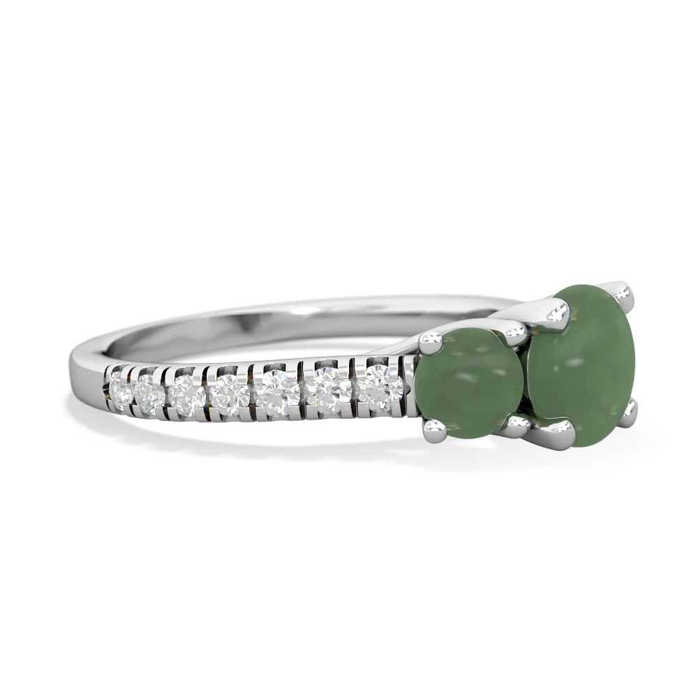 Jade Pave Trellis 14K White Gold ring R5500