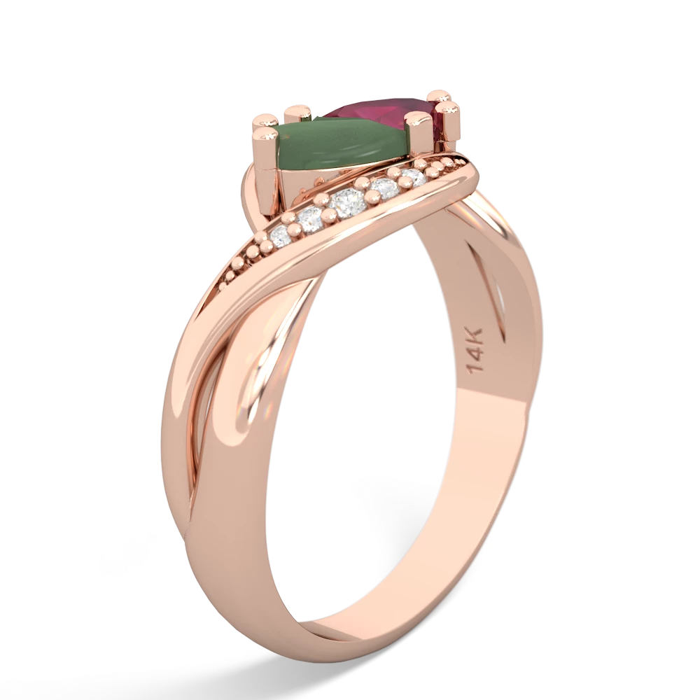 Jade Summer Winds 14K Rose Gold ring R5342