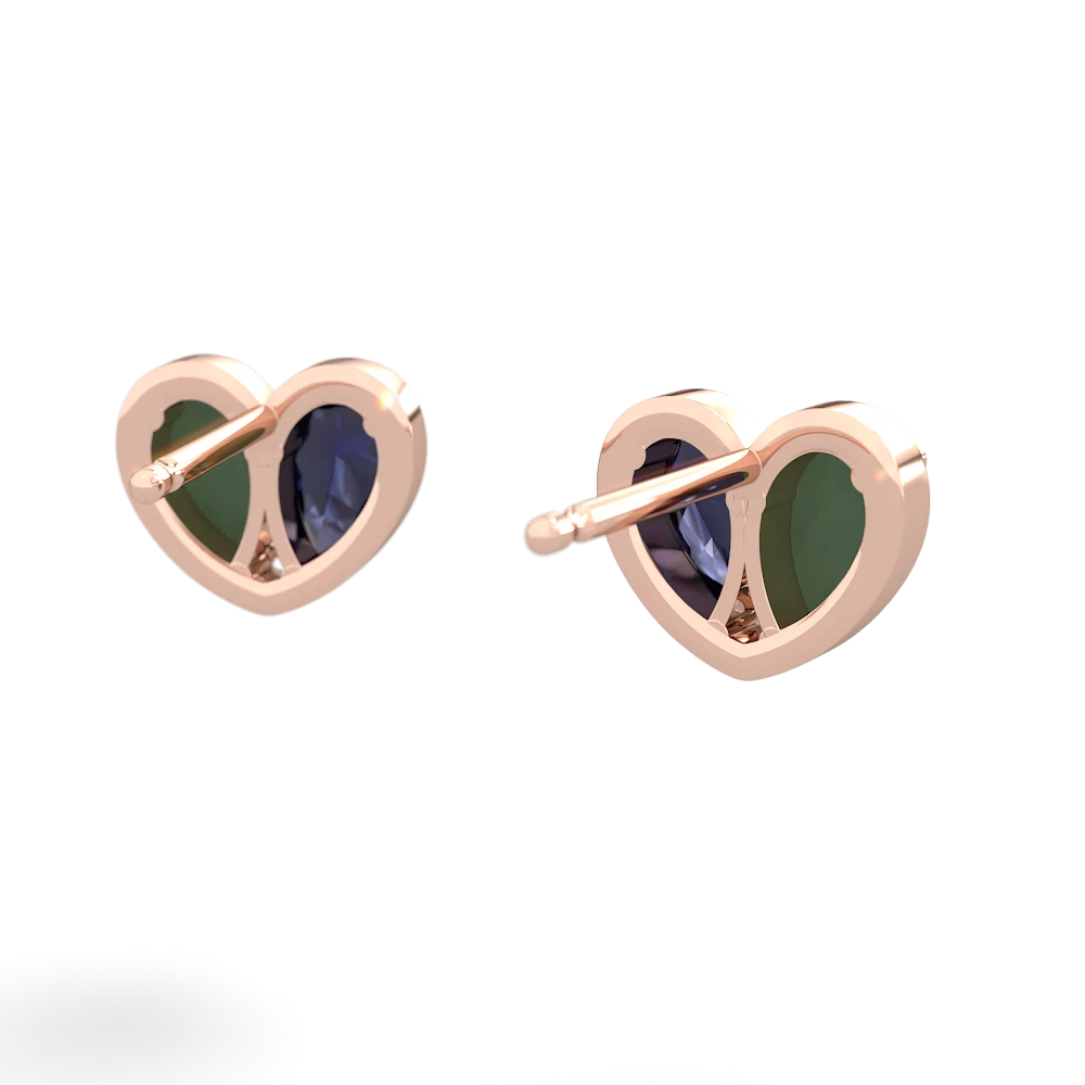 Jade 'Our Heart' 14K Rose Gold earrings E5072