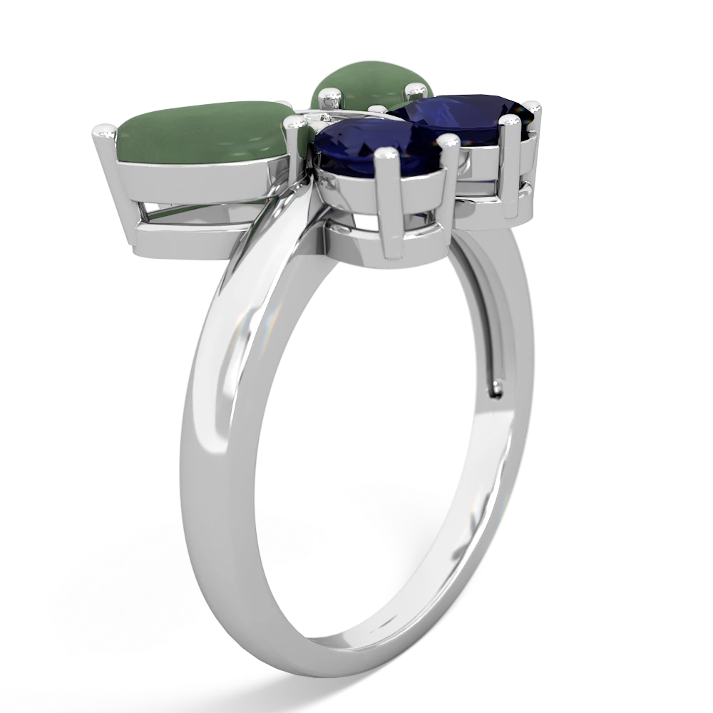 Jade Butterfly 14K White Gold ring R2215