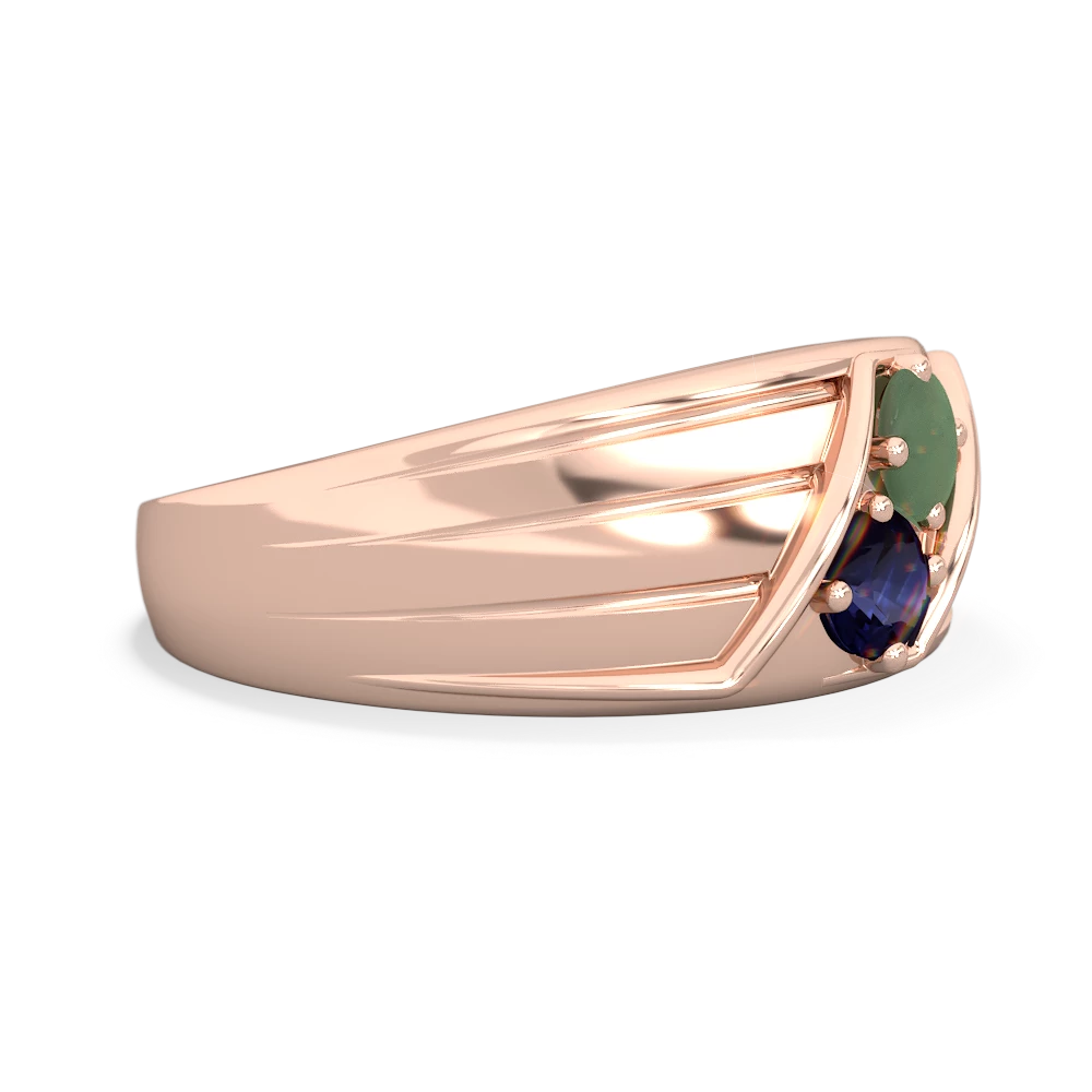 Jade Men's Streamline 14K Rose Gold ring R0460