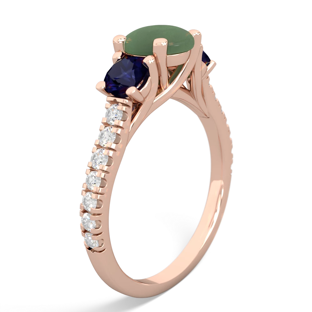 Jade Pave Trellis 14K Rose Gold ring R5500