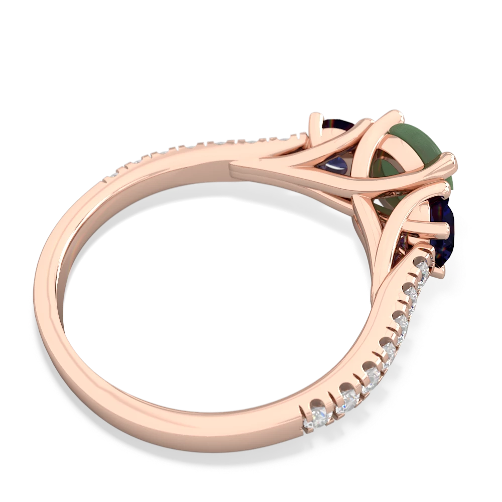 Jade Pave Trellis 14K Rose Gold ring R5500