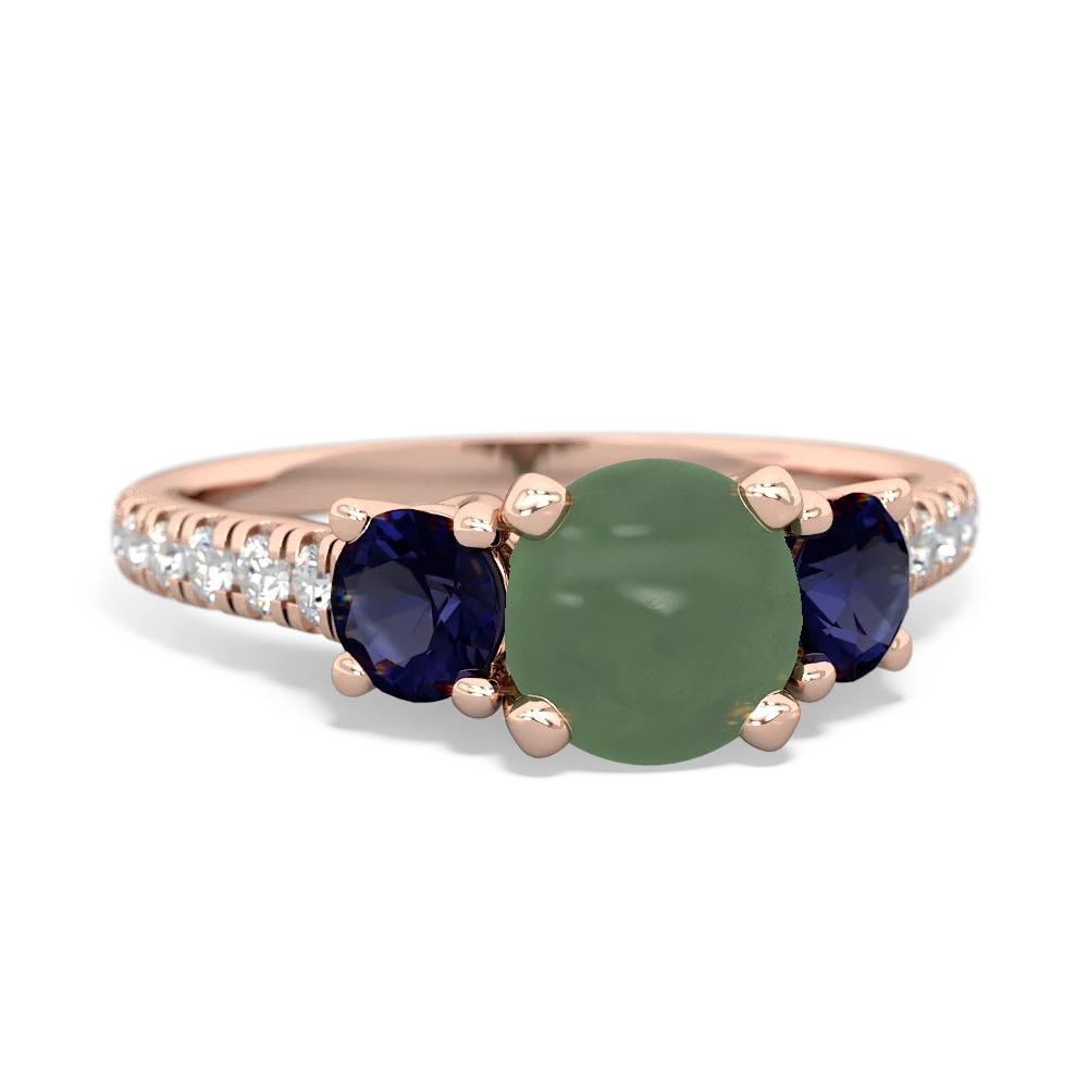 Jade Pave Trellis 14K Rose Gold ring R5500