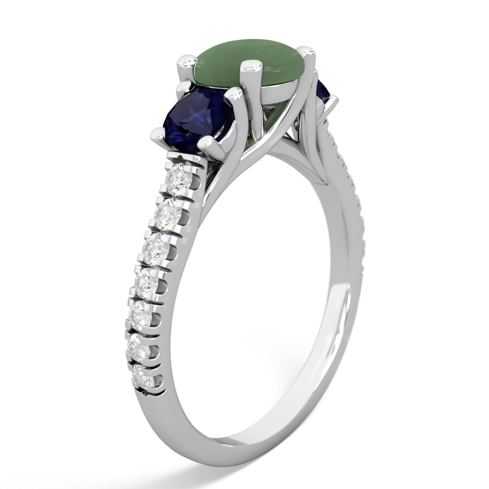 Jade Pave Trellis 14K White Gold ring R5500