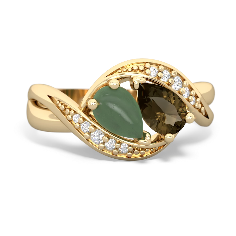 Jade Summer Winds 14K Yellow Gold ring R5342