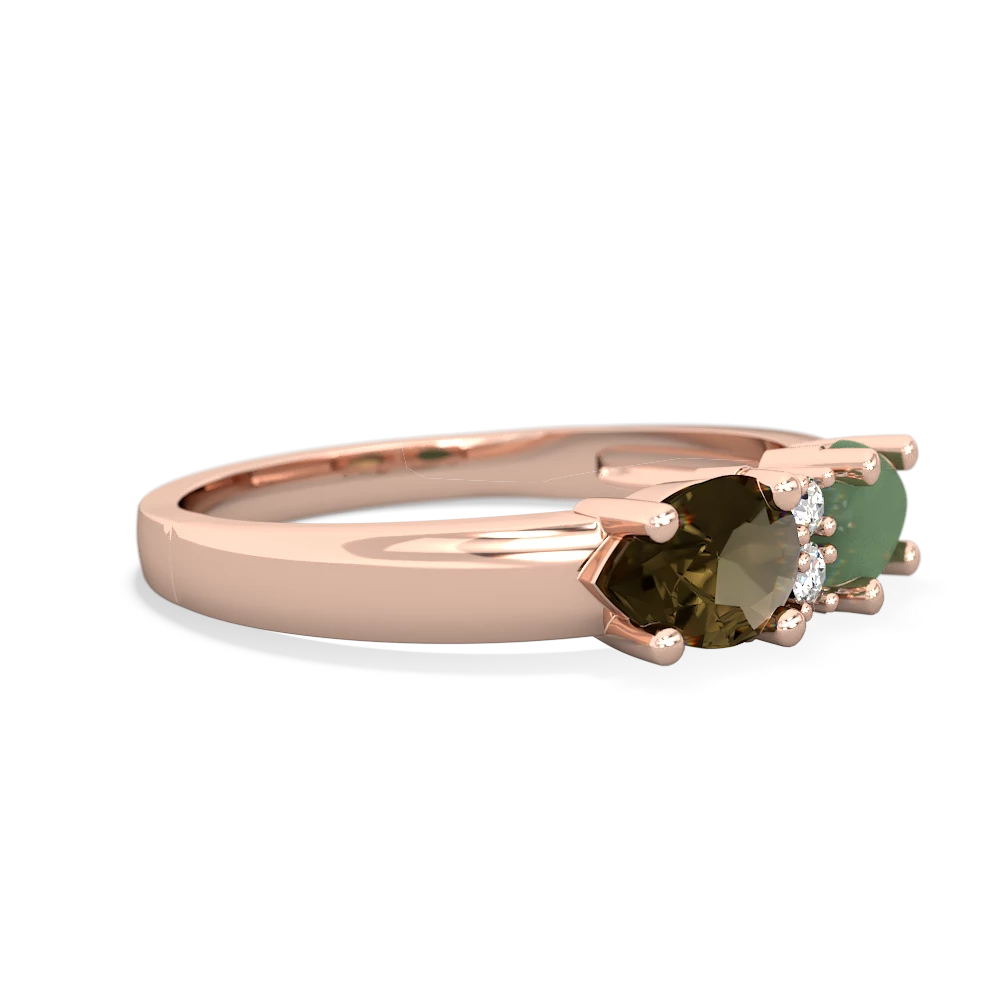 Jade Pear Bowtie 14K Rose Gold ring R0865