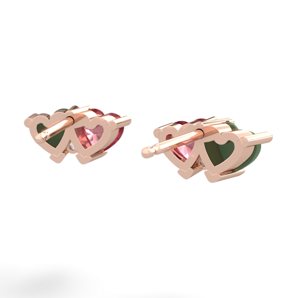 Jade Sweethearts 14K Rose Gold earrings E5260