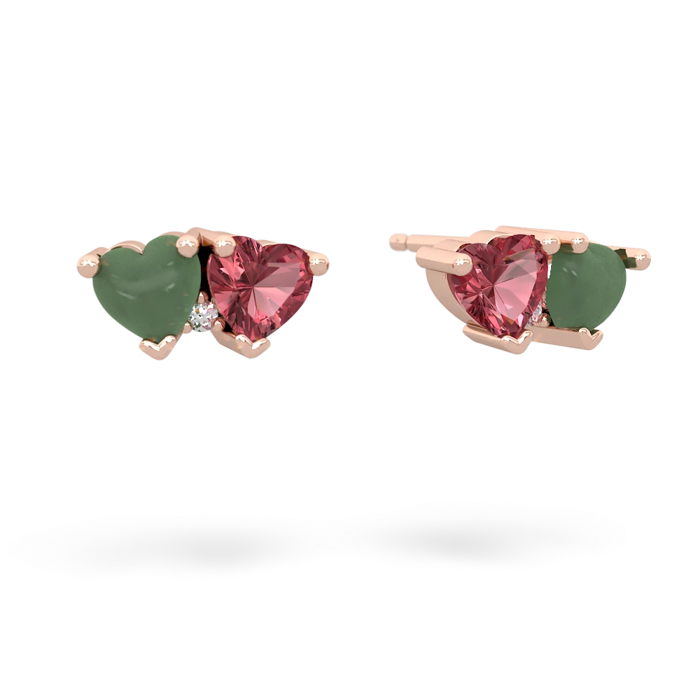 Jade Sweethearts 14K Rose Gold earrings E5260