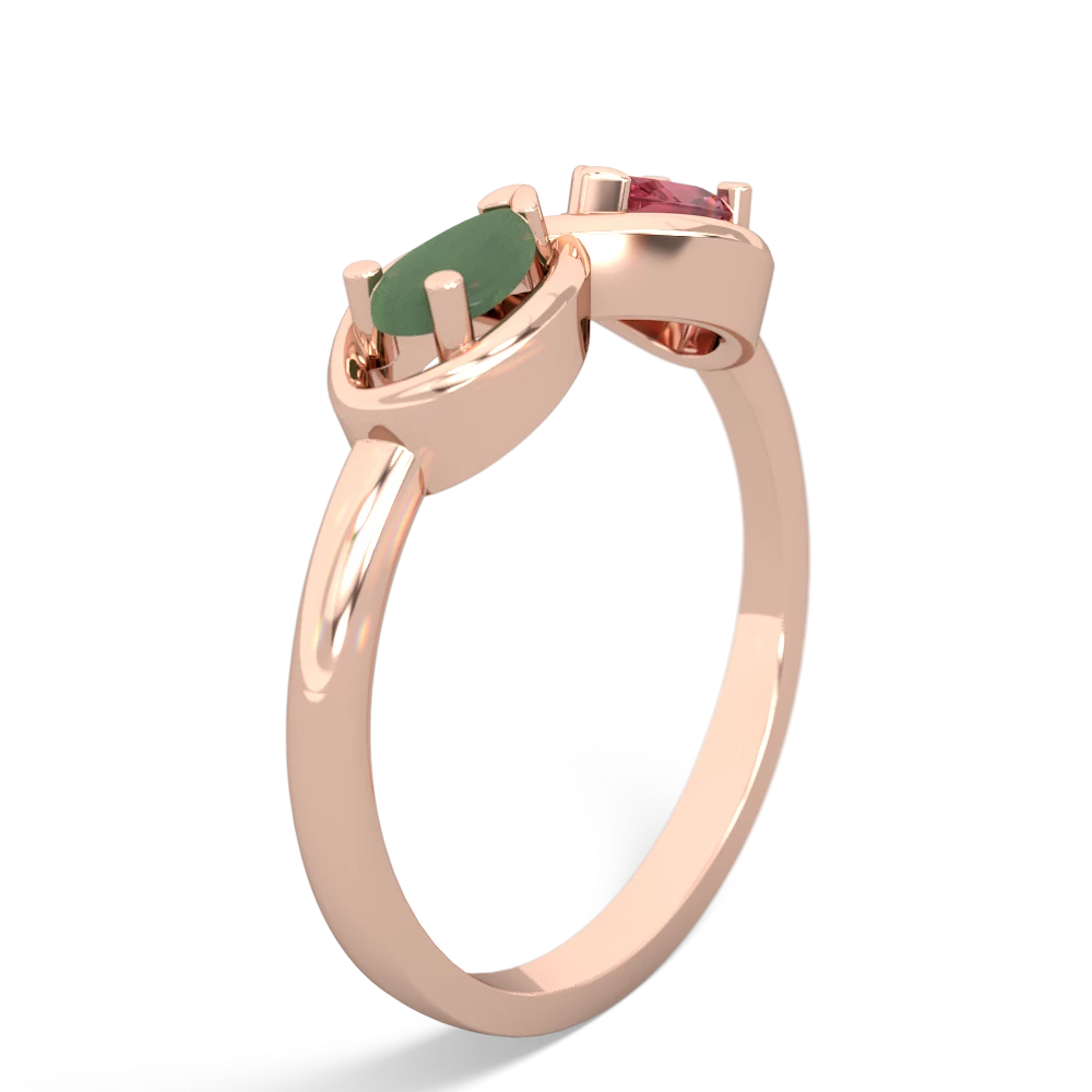 Jade Infinity 14K Rose Gold ring R5050