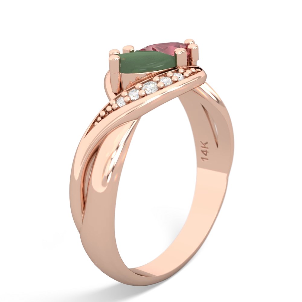 Jade Summer Winds 14K Rose Gold ring R5342