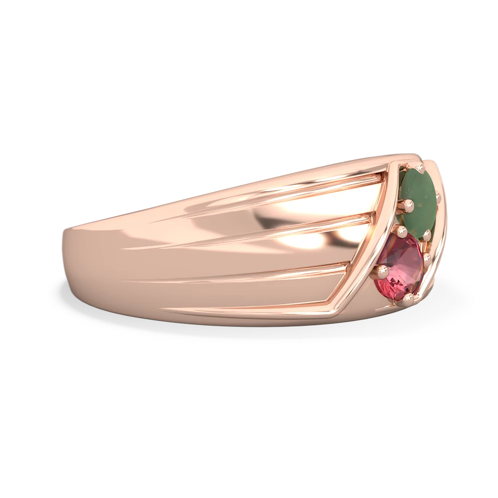 Jade Men's Streamline 14K Rose Gold ring R0460