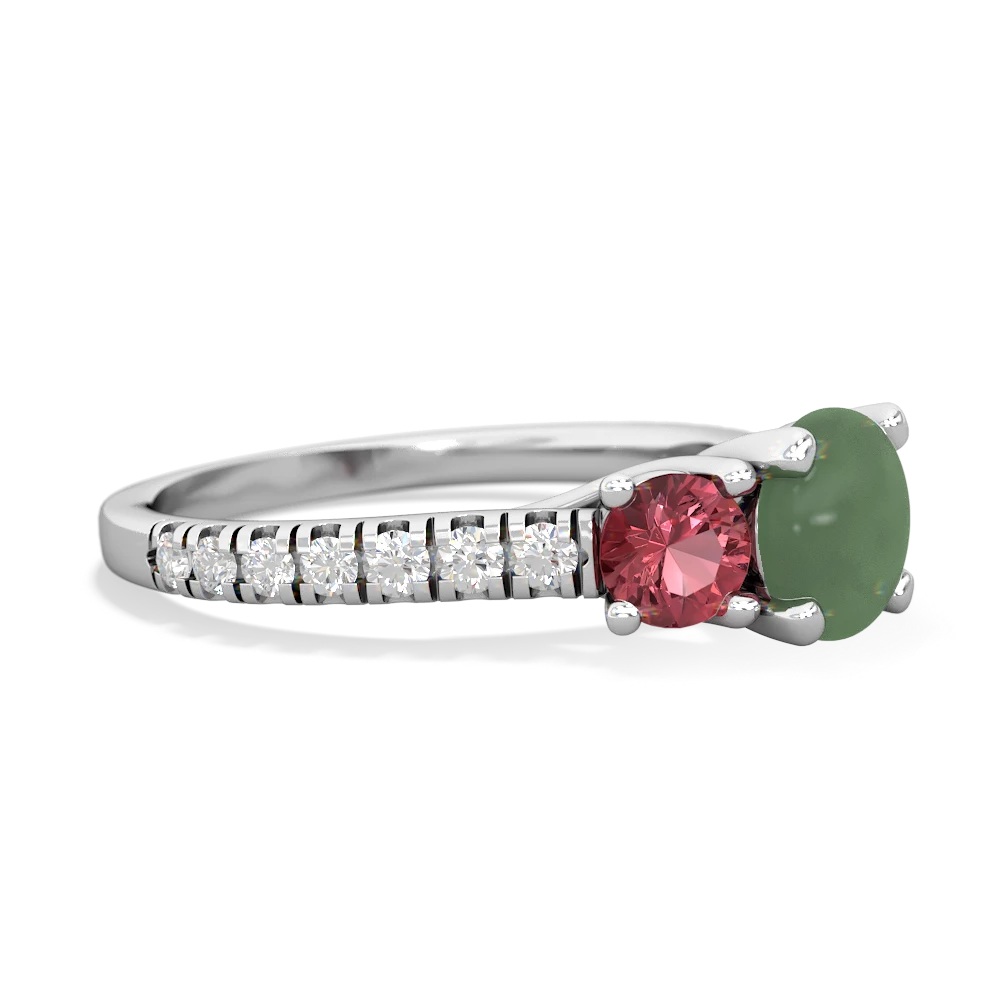 Jade Pave Trellis 14K White Gold ring R5500