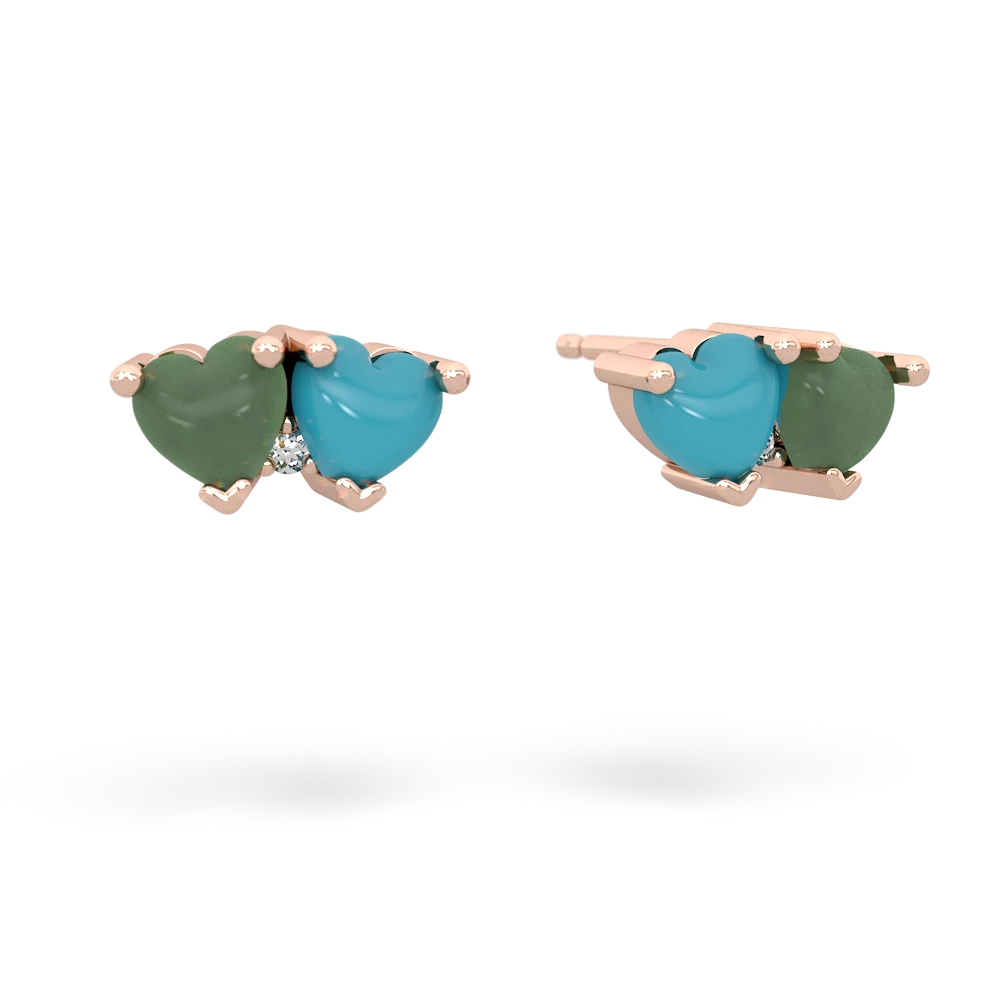 Jade Sweethearts 14K Rose Gold earrings E5260