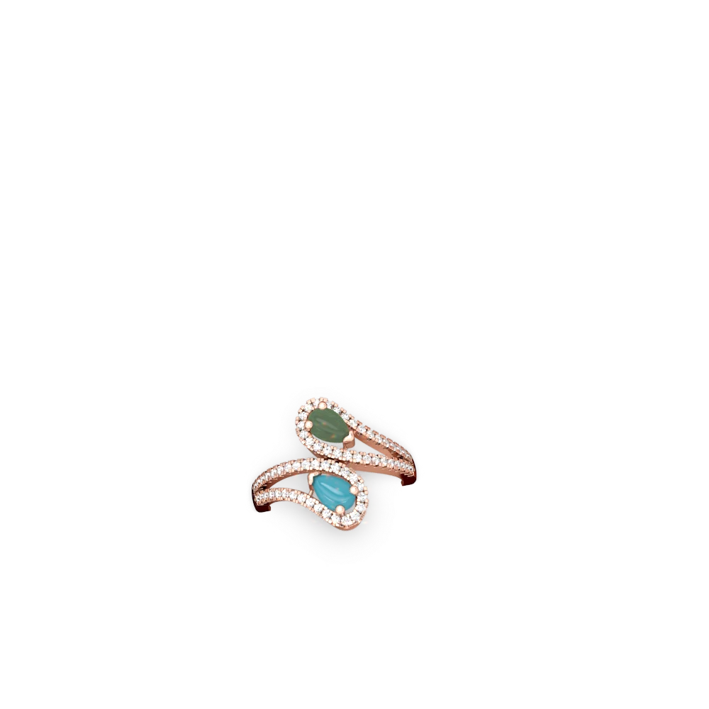 Jade Diamond Dazzler 14K Rose Gold ring R3000