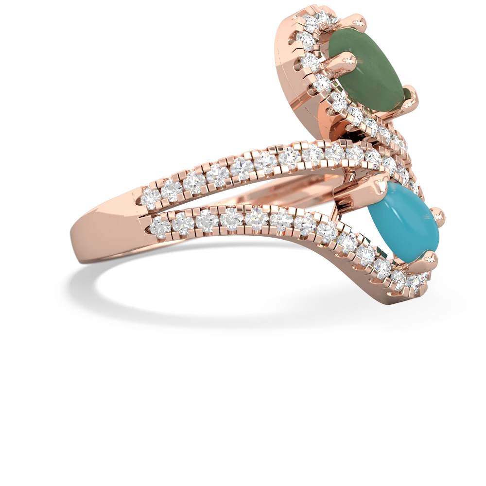 Jade Diamond Dazzler 14K Rose Gold ring R3000