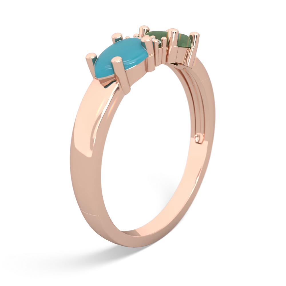 Jade Pear Bowtie 14K Rose Gold ring R0865