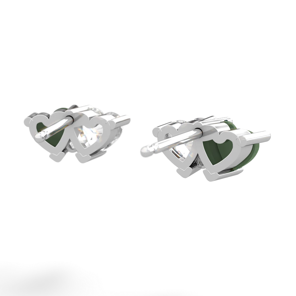 Jade Sweethearts 14K White Gold earrings E5260