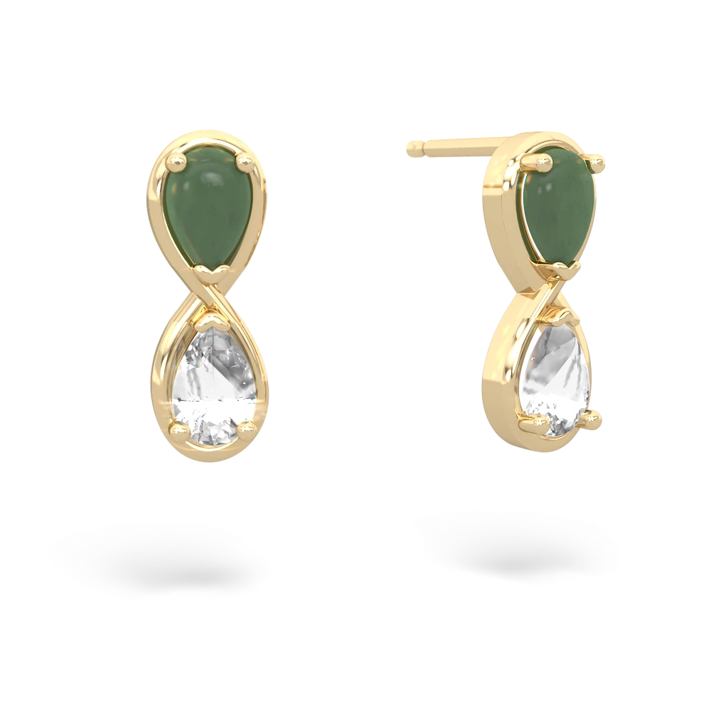 Jade Infinity 14K Yellow Gold earrings E5050