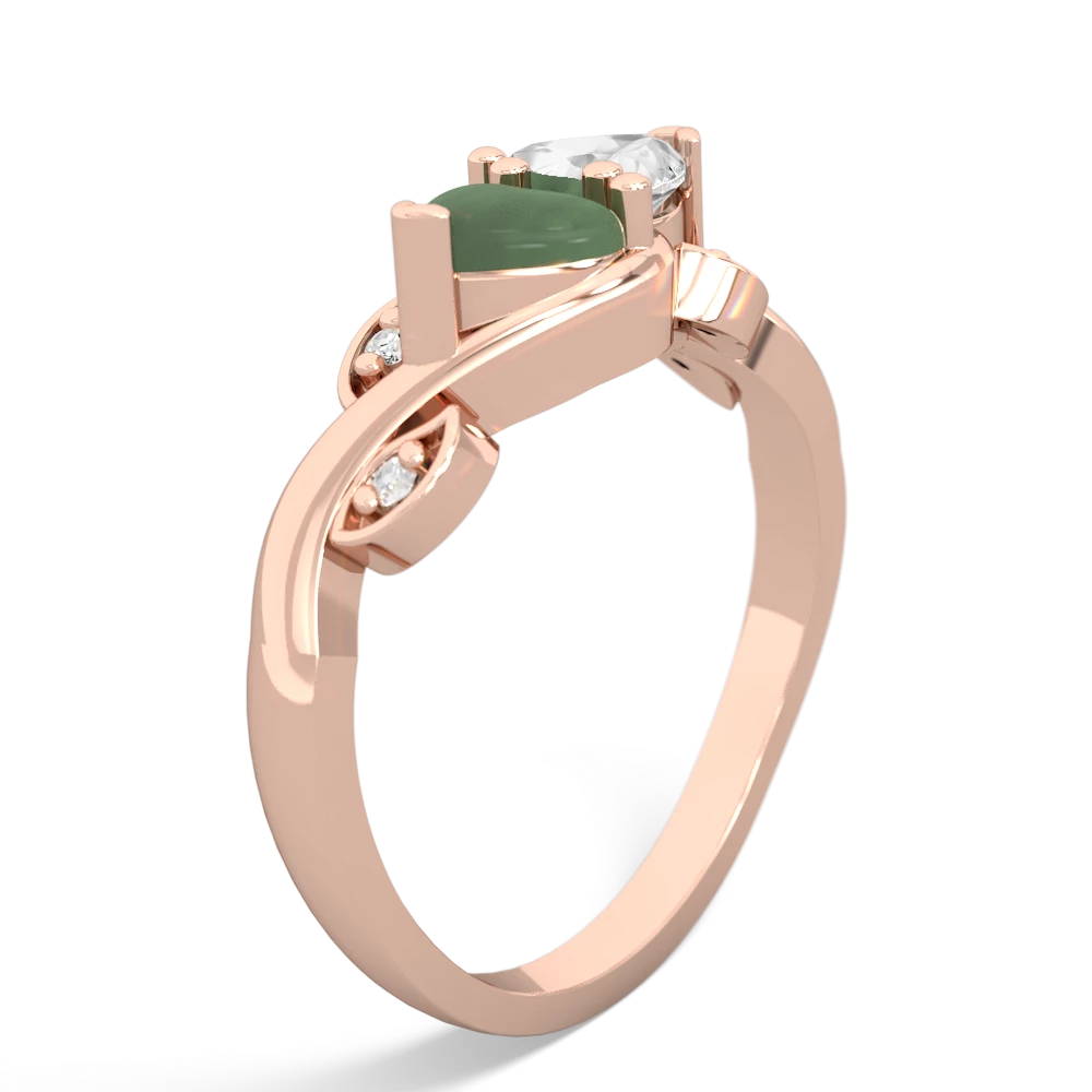 Jade Floral Elegance 14K Rose Gold ring R5790