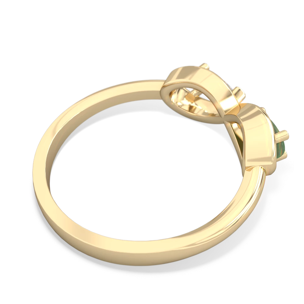 Jade Infinity 14K Yellow Gold ring R5050