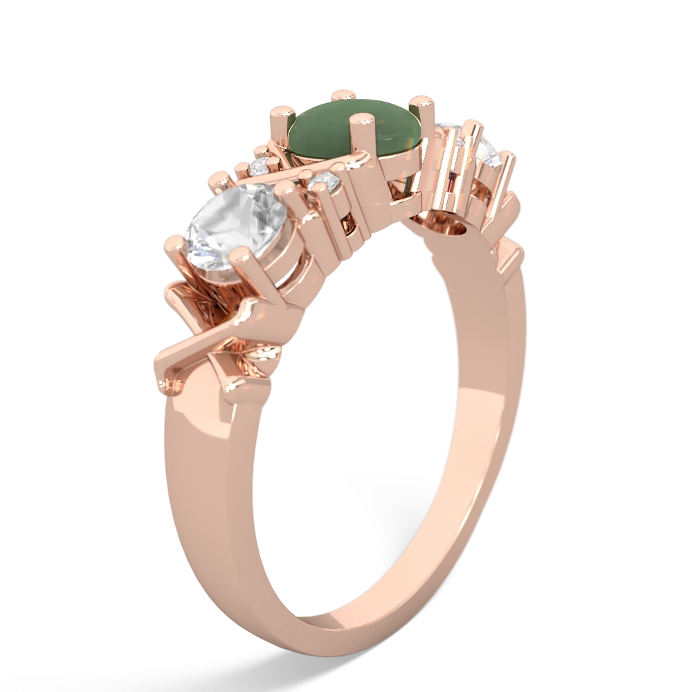 Jade Hugs And Kisses 14K Rose Gold ring R5016